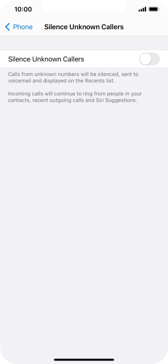 Press the indicator next to 