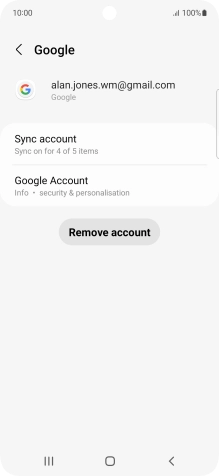 Press Sync account.