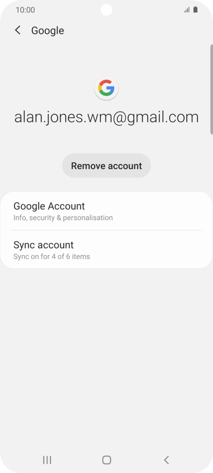 Press Sync account. Press Sync account.