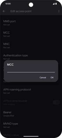 Key in 505 and press OK.