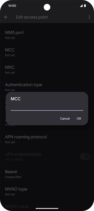 Key in 505 and press OK.