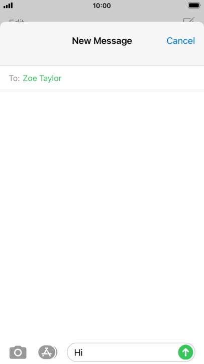 Press the send icon.