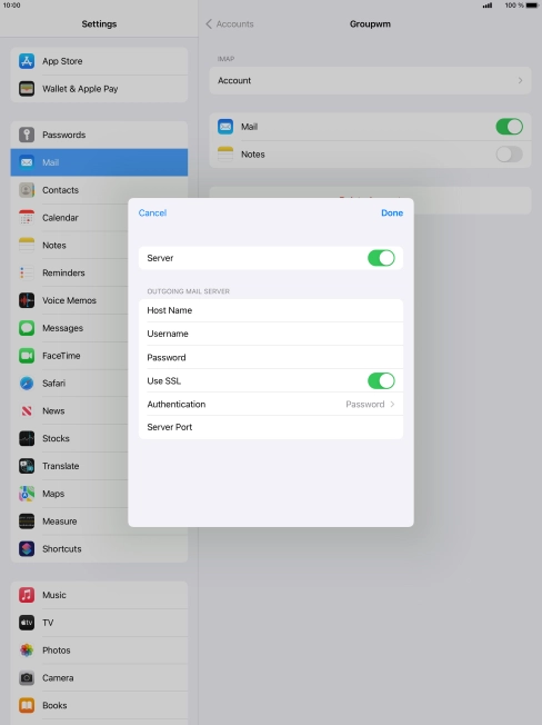 Press the indicator next to 