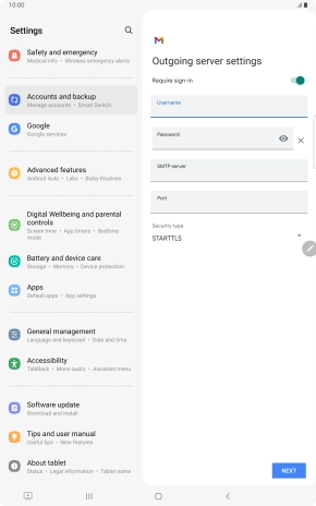 Press the field below 