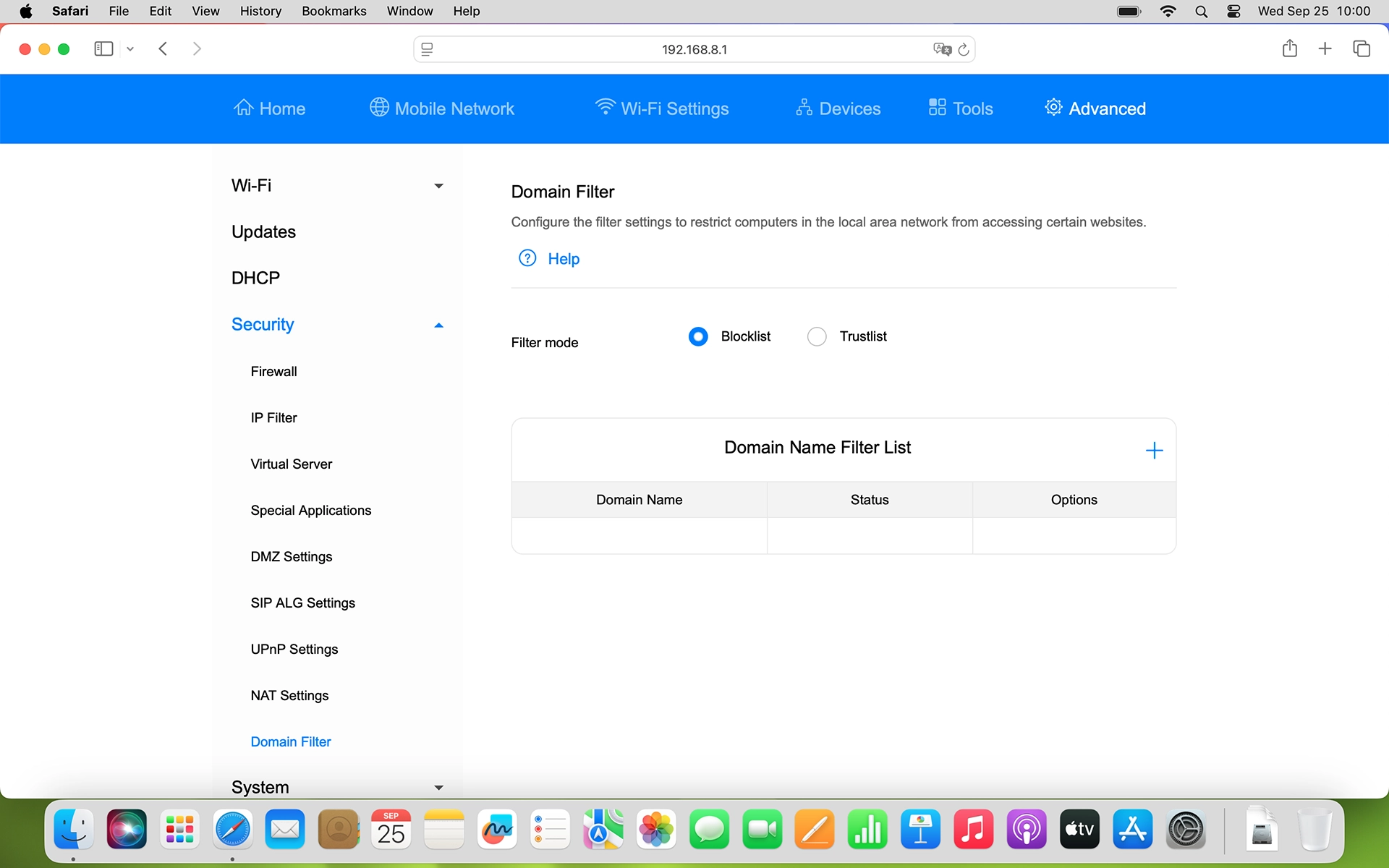 Click the field next to 