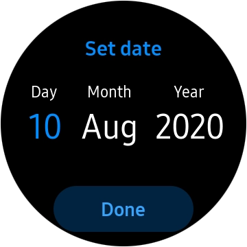 Slide your finger right or left on the Touch bezel to set the required date. Slide your finger right or left on the Touch bezel to set the required date.