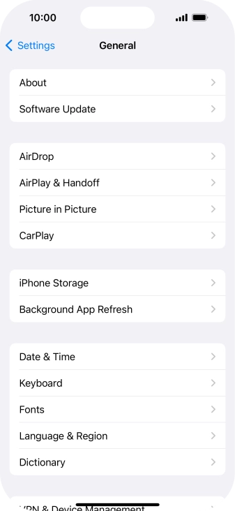 Press Software Update. If a new software version is available, it's displayed. Follow the instructions on the screen to update the phone software.
