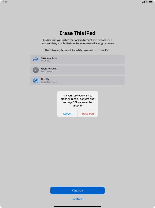 Press the required setting. Press the required setting.