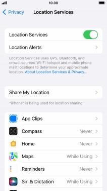 Press the required app.