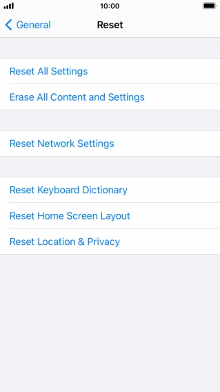 Press Reset All Settings.