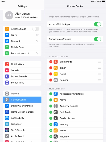 Press the indicator next to Press the indicator next to