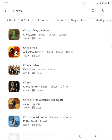 Press the required app.