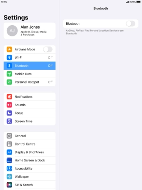 Press the indicator next to 