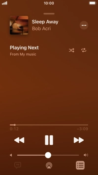 Press the shuffle icon to turn the function on or off.