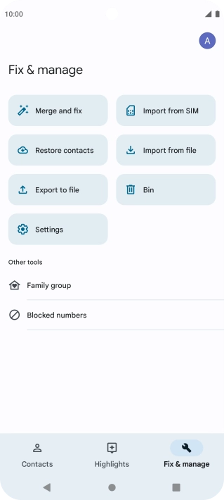 Press Import from SIM.
