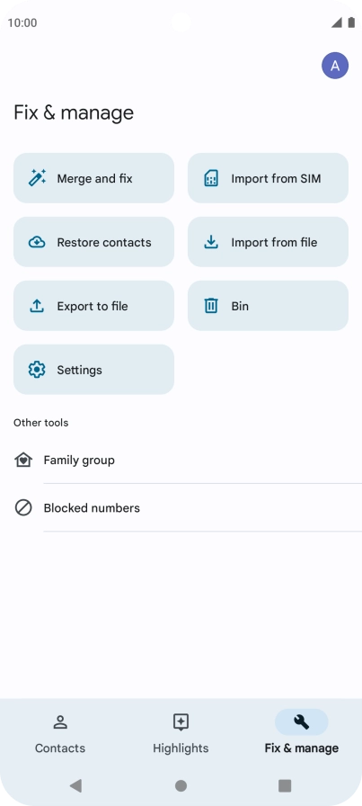 Press Import from SIM.