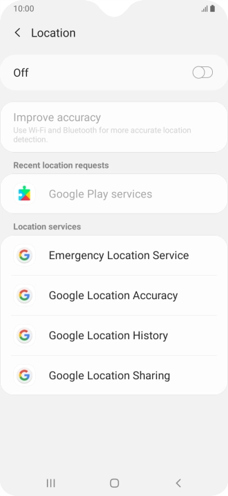 Press the indicator to turn the function on or off.