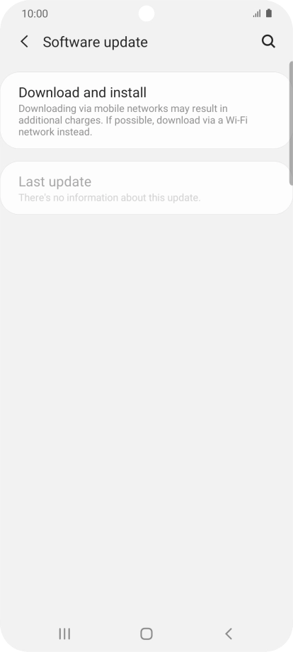 Press Download and install. If a new software version is available, it's displayed. Follow the instructions on the screen to update the phone software.