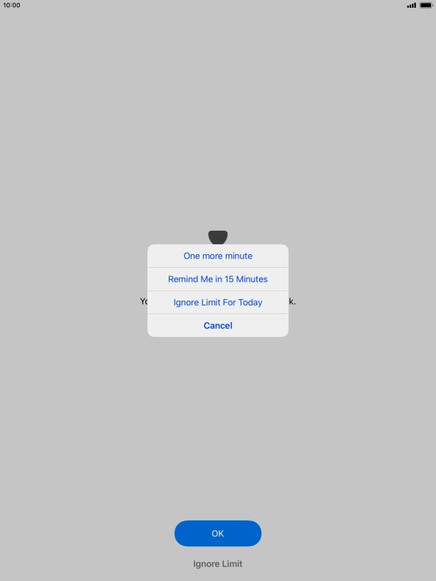 Press the required setting. Press the required setting.