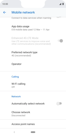 If you want to select a network automatically, press Automatically select network to turn on the function.