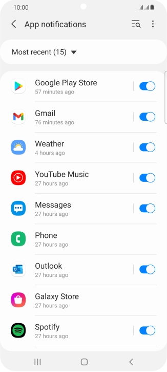 Press the drop down list.