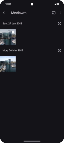 Press and hold any picture or video clip.