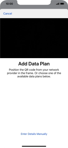 Place the QR code you've received inside the phone camera frame to scan the code.