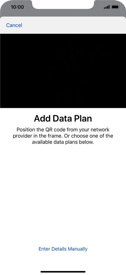 Place the QR code you've received inside the phone camera frame to scan the code.