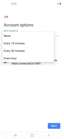 Press the required setting. Press the required setting.