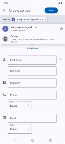 Press the required Google account.
