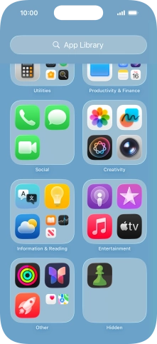 Press and hold the required app.