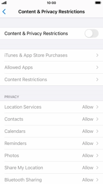 Press the indicator next to 