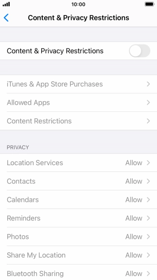 Press the indicator next to 