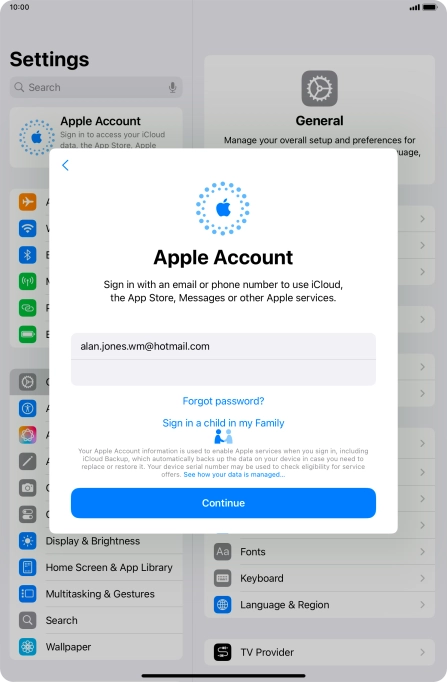 Press Continue. Press Continue.