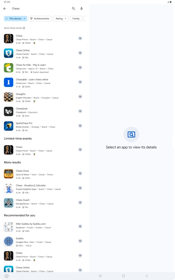 Press the required app.