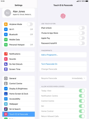 Press Add a Fingerprint... and follow the instructions on the screen to add your fingerprint.