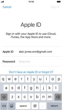 Press the field next to 