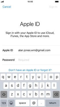 Press the field next to 