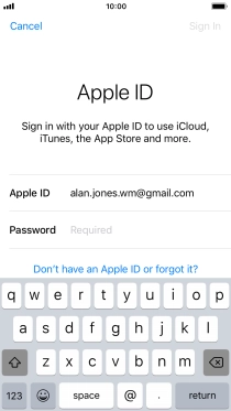 Press the field next to 