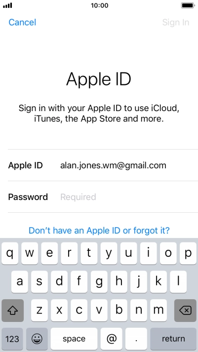 Press the field next to 