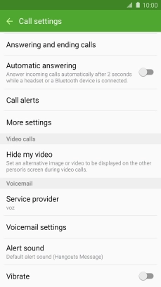Press Voicemail settings.