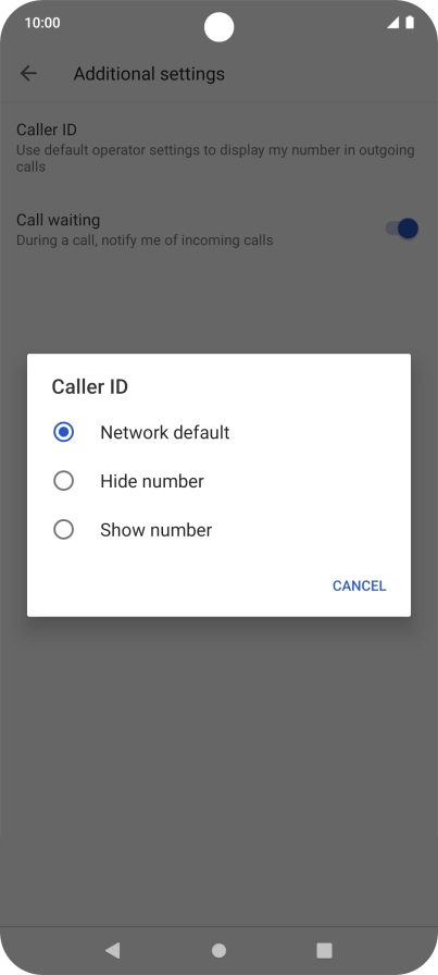 Press Show number to turn on caller identification.