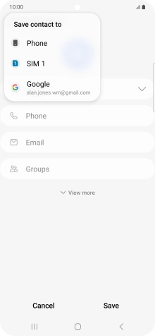 Press the required Google account.