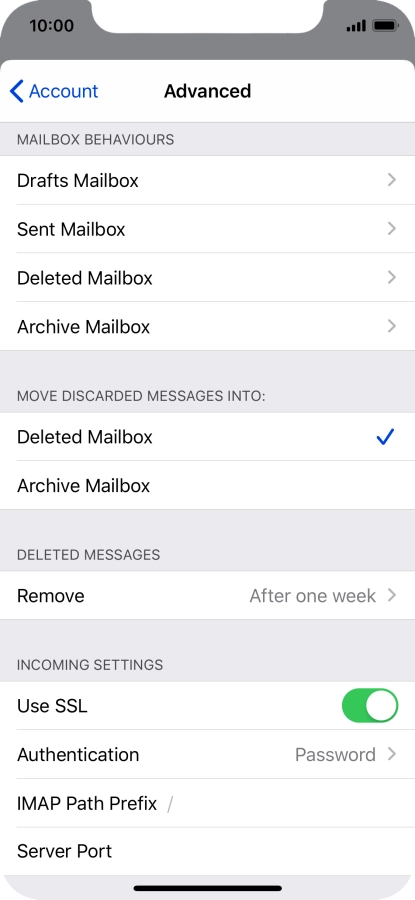 Press the indicator next to 