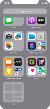 The app is now placed in the Hidden folder in the App Library.