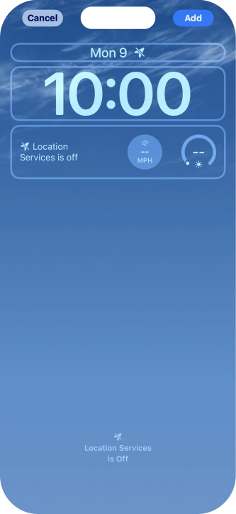 To customise the way the lock screen date is displayed, press the date widget and follow the instructions on the screen to select the required widget display mode.