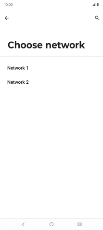 Press the required network.