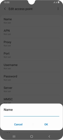 Key in Vodafone MMS and press OK.