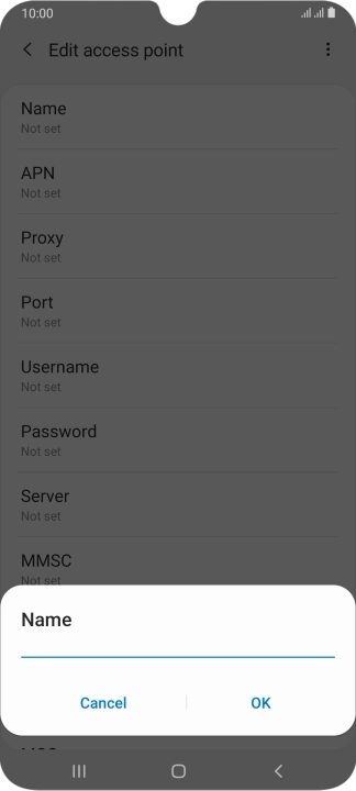 Key in Vodafone MMS and press OK.