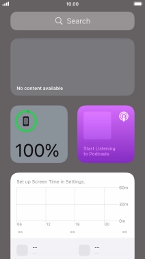 Slide your finger upwards on the screen.